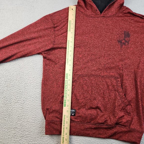 Howitzer Patriot MFG Hoodie Mens Medium Defend Freedom Flag Military Jumper Red - Picture 4 of 11